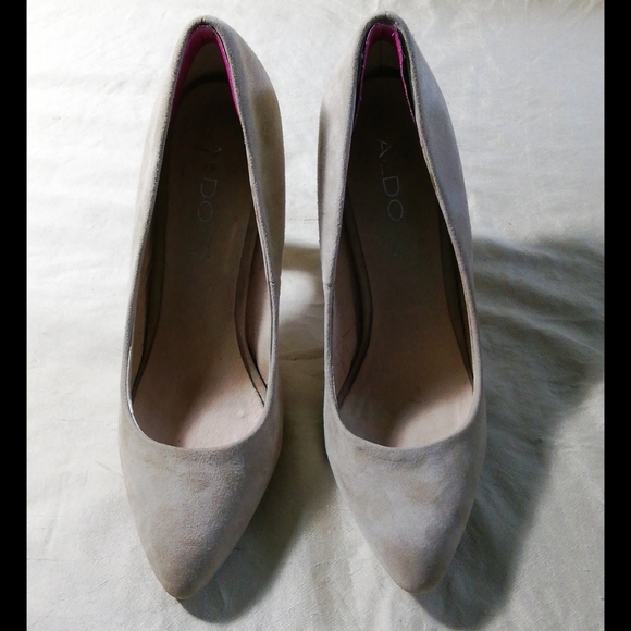Aldo suede nude pumps size 38 - Picture 2 of 8